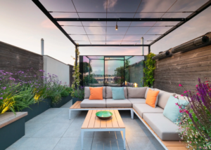 A city rooftop garden by Rosemary Coldstream